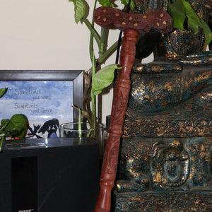 Yoga Danda, Meditation Staff, Meditation Support Staff, Meditation Stick, T shape wooden Meditation Prop, Wood Arm Rest for Meditation, Japa