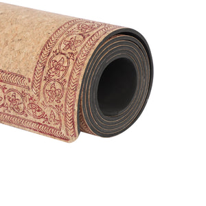 Hand Block Printed Cork Yoga Mat – Garden of Five Senses