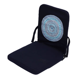 YogaKargha Foldable & Portable Meditation Chair - Kneeling, Sitting Down Chair, Ergonomic Meditation Low Seat - Indie Indigo