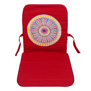 YogaKargha Foldable & Portable Meditation Chair - Kneeling, Sitting Down Chair, Ergonomic Meditation Low Seat - Fab Fuschia