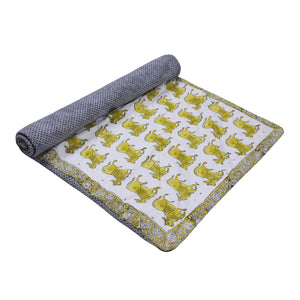 Kids Yoga Mat - Children Yoga Play Mat - Organic Cotton, Natural, Non-toxic, Eco-conscious, Super Soft, Exercise Play Mat - Nandi Cow