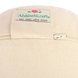 Yoga Meditation Cushion - 16 Inch Extra Large - Istanbul | Handmade Round Zafu Pillow |Zipped Cover |Washable| Portable - Filling Options