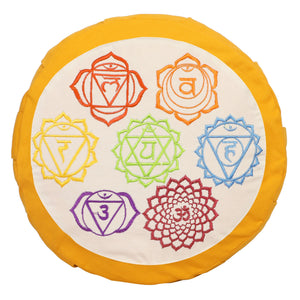 Yoga Meditation Cushion - 16 Inch Extra Large - Berlin | Handmade Round Zafu Pillow |Zipped Cover |Washable| Portable - Filling Options