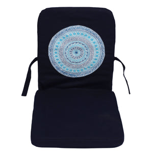 YogaKargha Foldable & Portable Meditation Chair - Kneeling, Sitting Down Chair, Ergonomic Meditation Low Seat - Indie Indigo