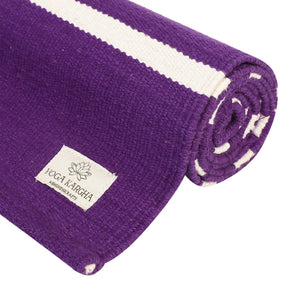 Handwoven Organic Cotton Travel Yoga Mat | Lightweight, Foldable & Eco-Friendly | Anti-Skid, Washable, Handmade in India