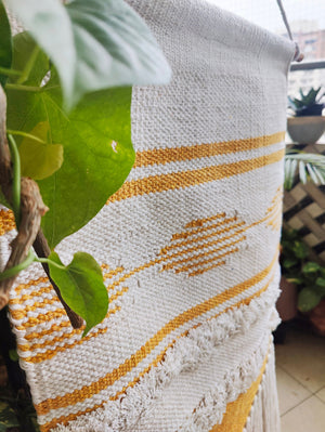 YogaKargha Handwoven Wall Rug, Tapestry, Wall Hanging, Woven Wall Art Home Decor - Made with Upcycled Yarn - Venice of the North Amsterdam