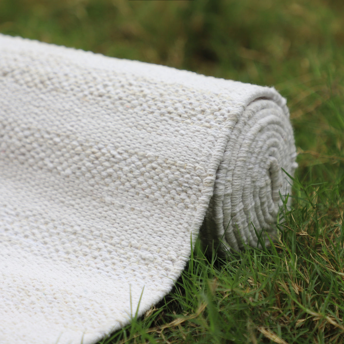 Organic Cotton Amrit Yoga Mat - Handwoven • Machine Washable • Optional Anti-Skid Backing