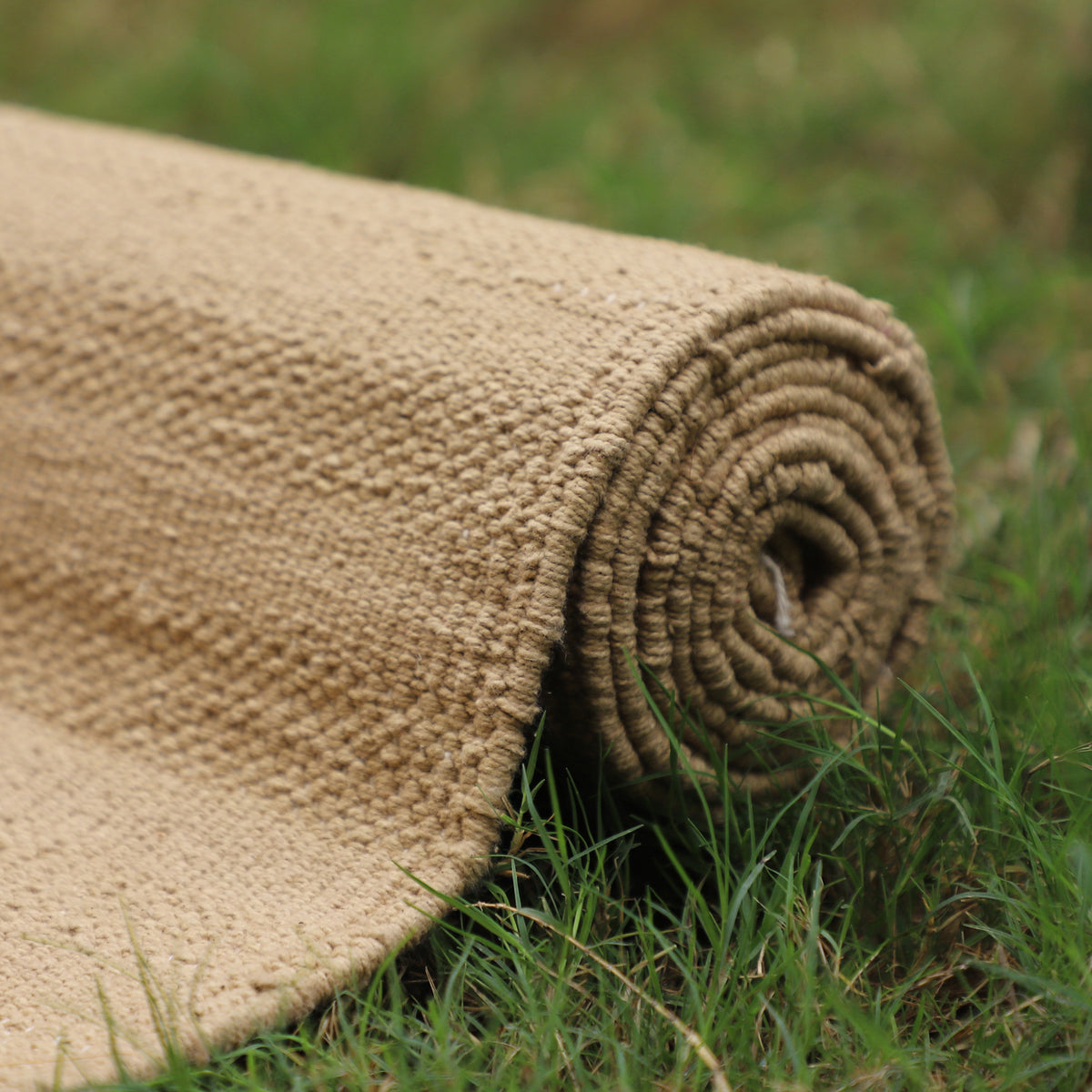 Organic Cotton Amrit Yoga Mat - Handwoven • Machine Washable • Optional Anti-Skid Backing