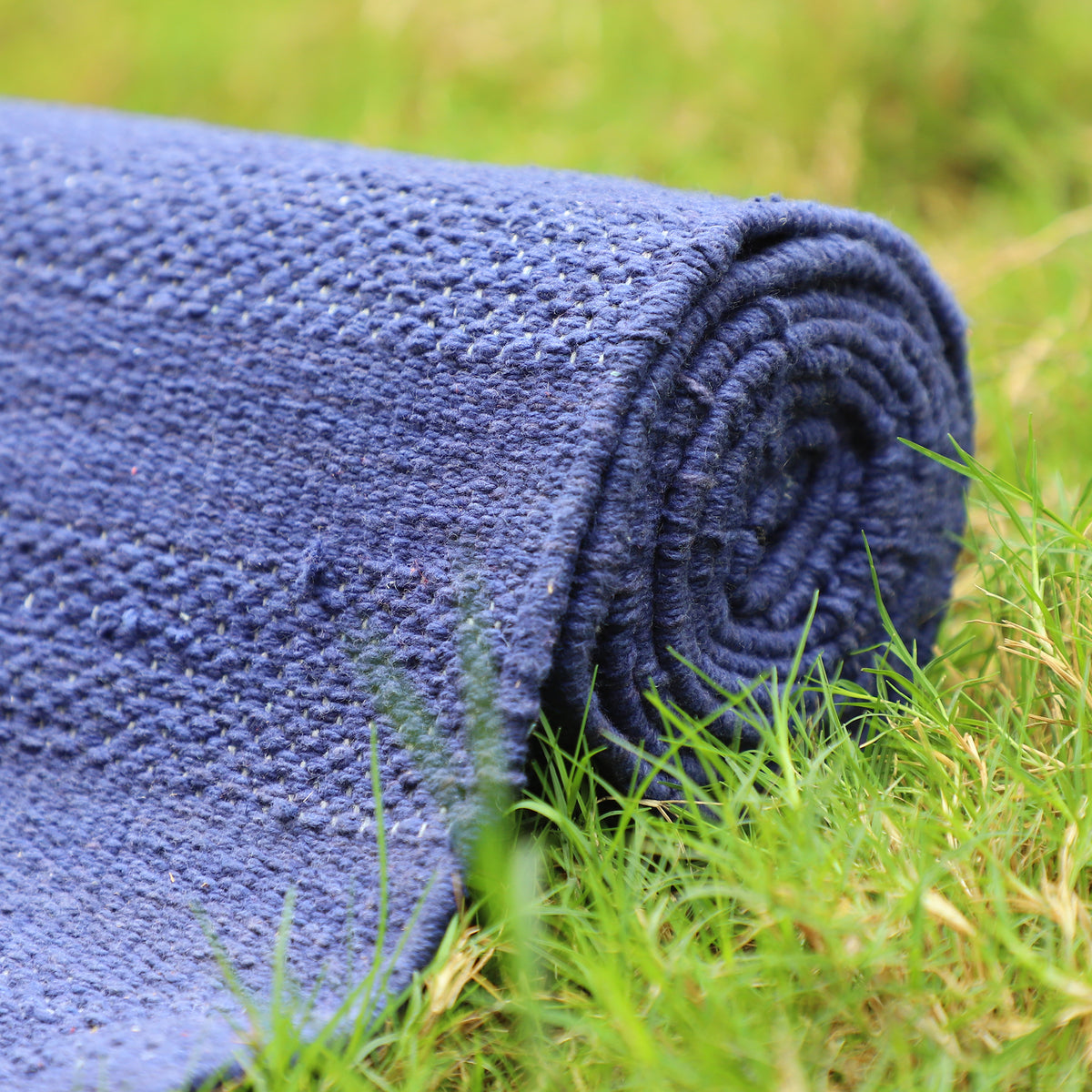 Organic Cotton Amrit Yoga Mat - Handwoven • Machine Washable • Optional Anti-Skid Backing