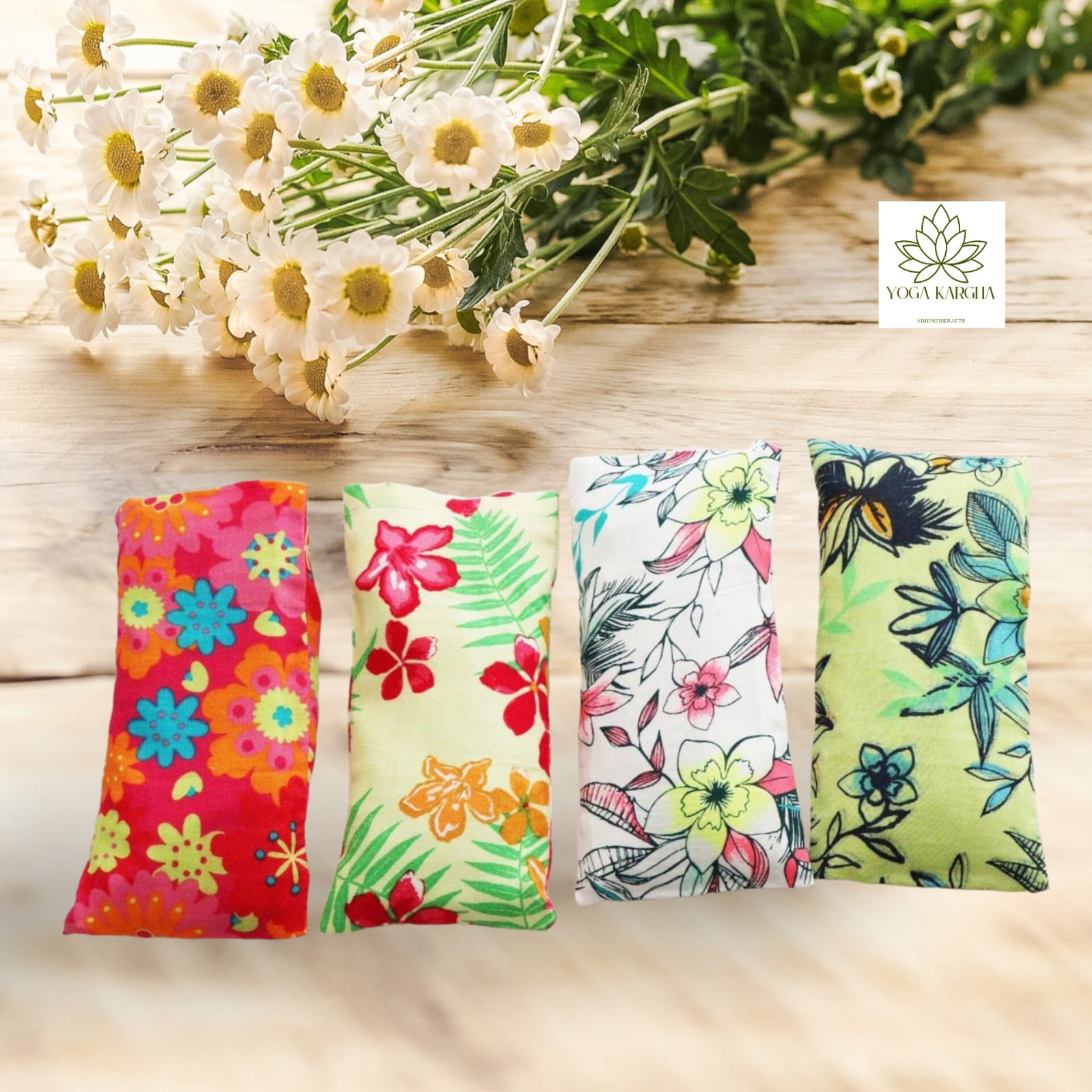 Yoga Eye Pillow, Weighted Stress Relief - Savasana & Yoga Nidra Eye Pillow - Meditation, Sleep, Aromatherapy Eye Mask (option to choose set)