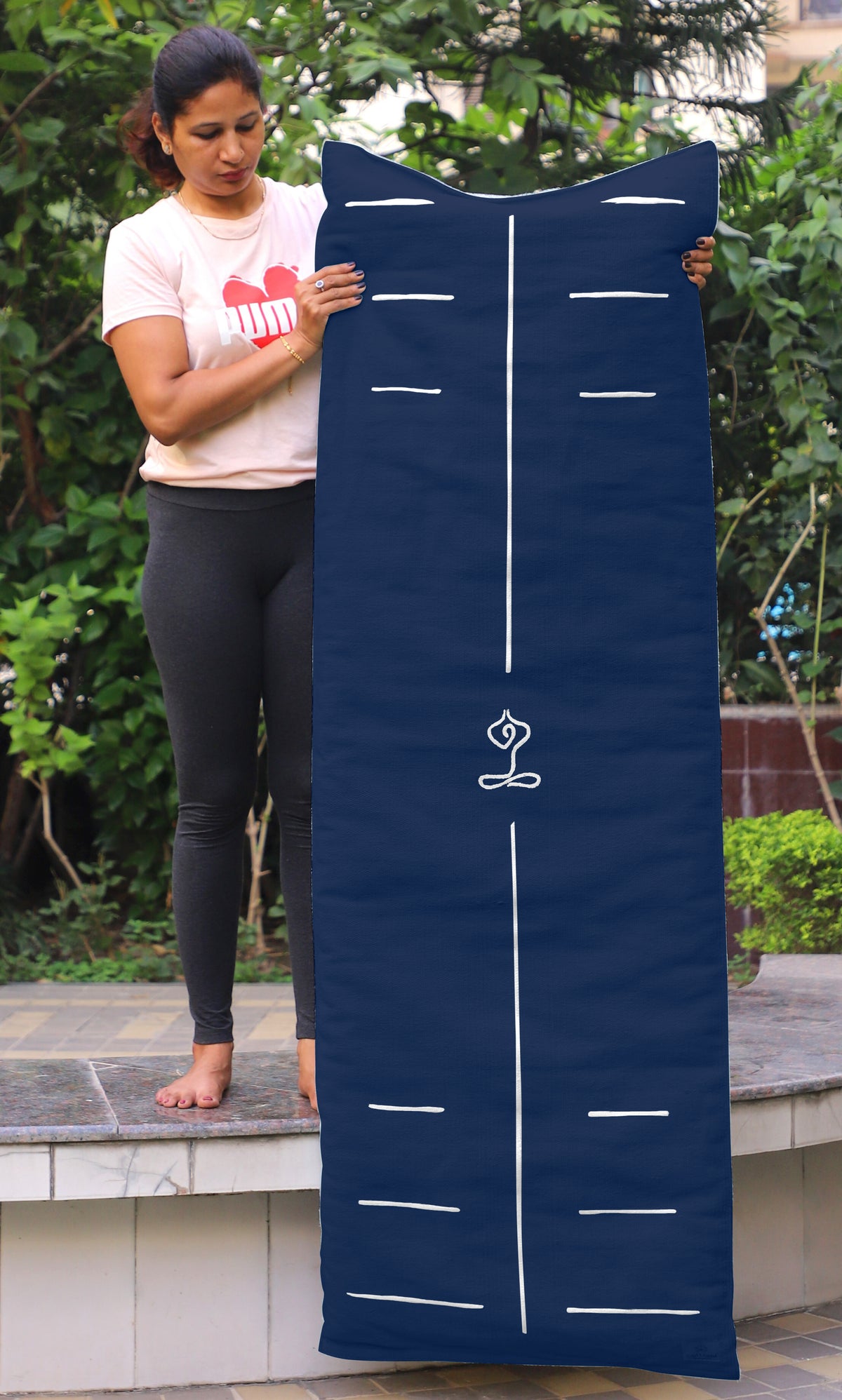 Restorative Organic Cotton Yoga Mat – 2-in-1 Multifunctional Mat for Joint & Knee Support