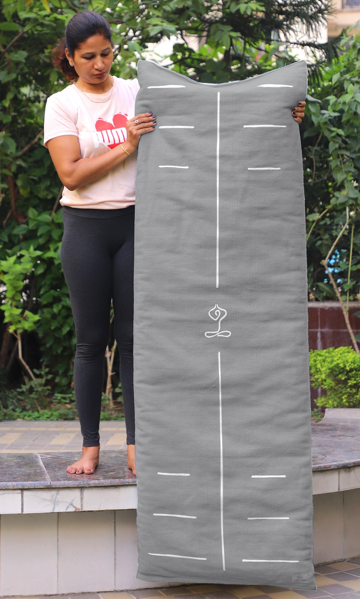 Restorative Organic Cotton Yoga Mat – 2-in-1 Multifunctional Mat for Joint & Knee Support