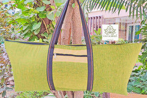 Yogi's Wonder Tote Bag - Upcycled Large Handmade Yoga/Pilates/Exercise Bag, Yoga Mat Bag for Yoga lover/Yogi - Extra Spacious, Large Gym Bag