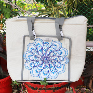 Handmade Upcycled Yoga Mat Bag Made With Upcycled Handwoven Fabric