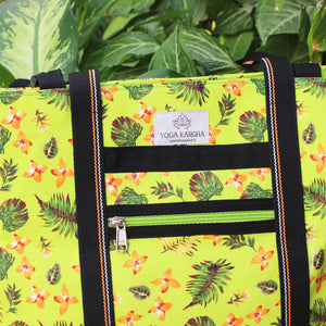 Handmade Upcycled Yoga Mat Bag Made With Upcycled Handwoven Fabric - Nature