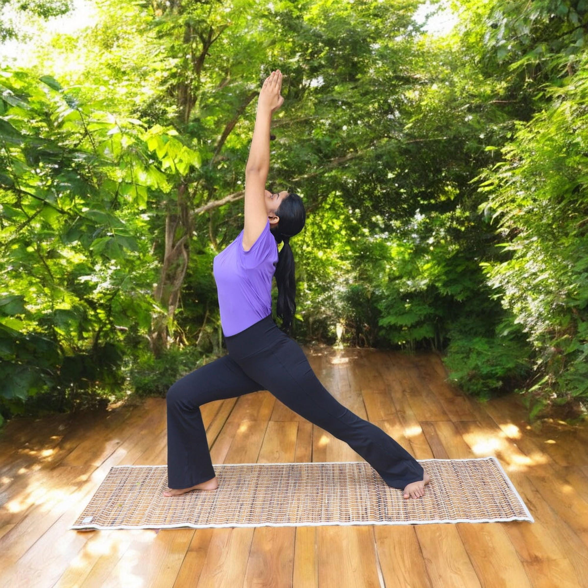 Handwoven Premium Natural Banana Fiber Antiskid Mat for Yoga and Meditation