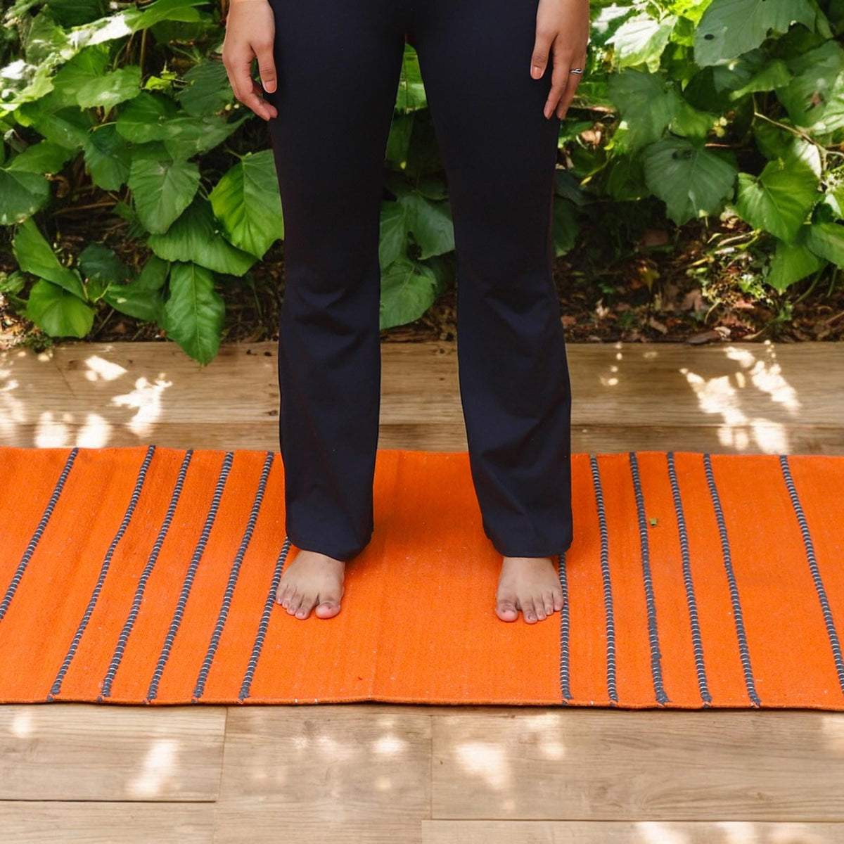 Organic Cotton Yoga Mat | Knotted Handwoven, Anti-Skid & Extra Large | Eco-Friendly, Washable, Biodegradable |