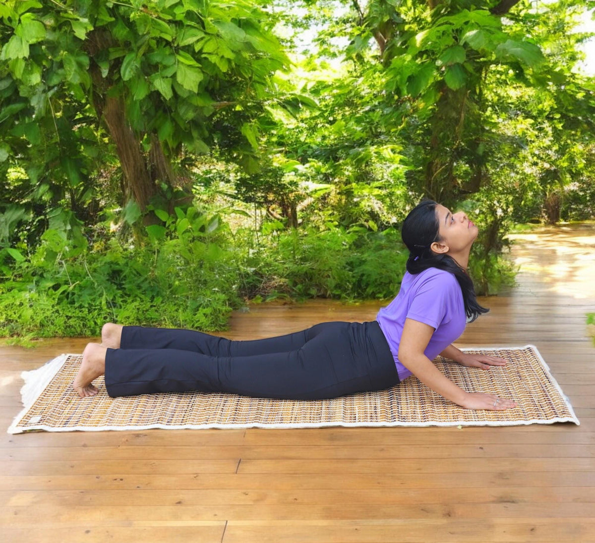 Handwoven Premium Natural Banana Fiber Antiskid Mat for Yoga and Meditation