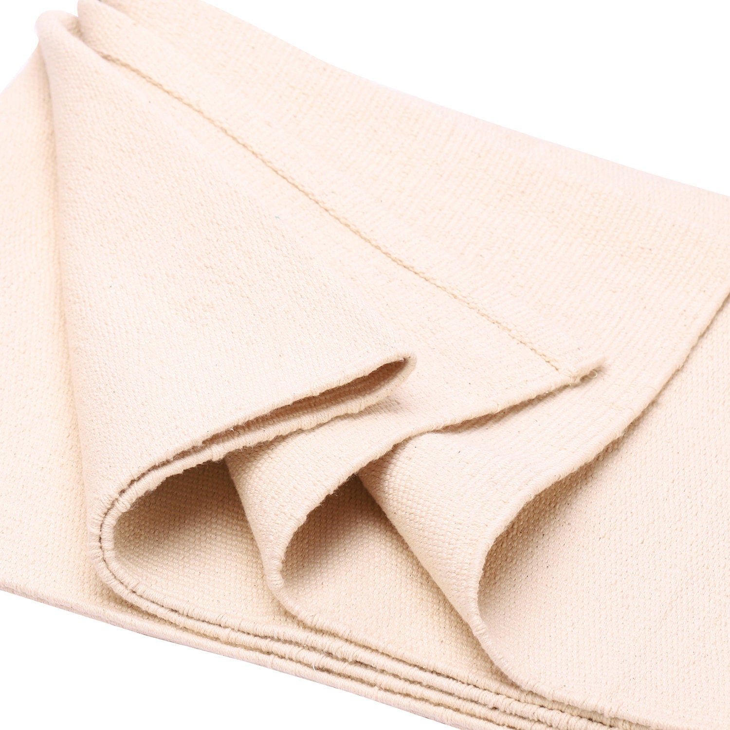 Organic Cotton Undyed Natural White Yoga Mat With Antiskid - YogaKargha