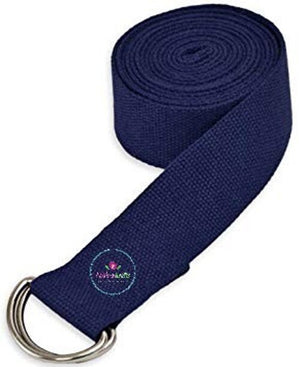 Yoga Belt/Strap - Multiple Color Options - Handwoven, Extra Long, Pre-washed, Cotton, D Ring - Exercise/Fitness/Yoga Gifts, Prop Accessories