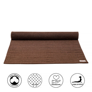 Buy FirstFit Braided Cotton Yoga Mat, Workout Exercise Mat, Non Slip Grip Pilates  Mats, Body Alignment System, Tear Resistant - Size (72 x 24 Inch) - Brown  Online at Best Prices in India - JioMart.