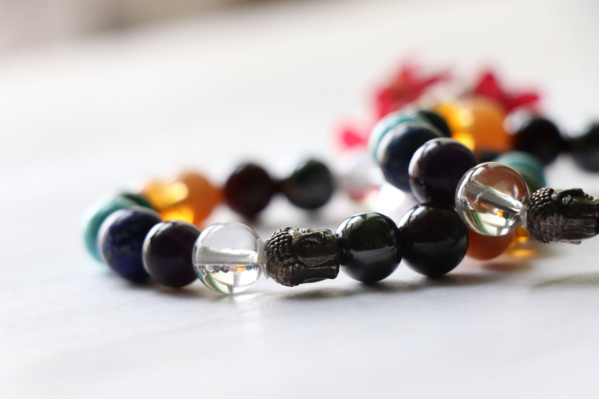 Buddha Chakra Bracelet, Yoga Bracelet, 7 Chakra Bracelet, Gemstone, Chakra Jewelry, Meditation Bracelet, Energy Bracelet, Healing Bracelet