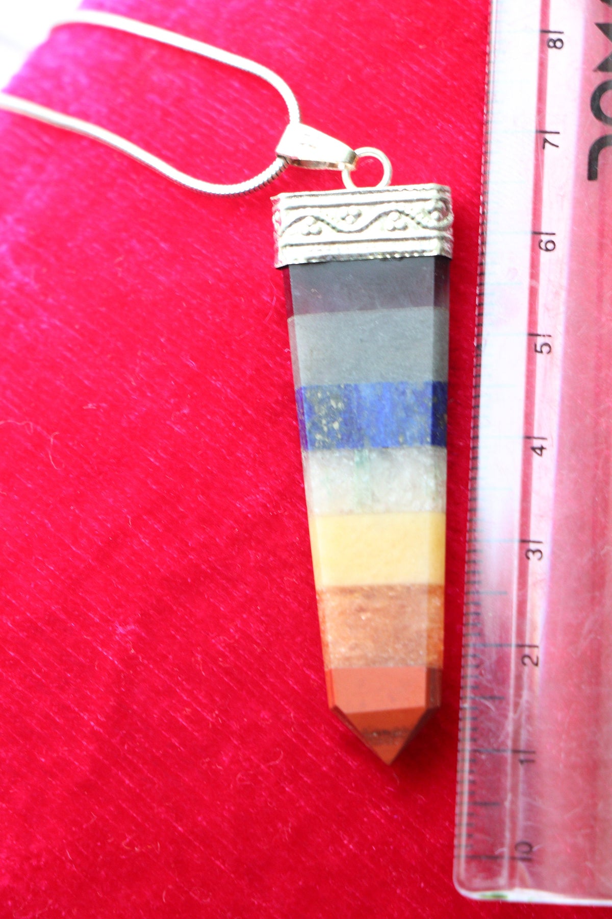 Chakra Pendant, Yoga Pendant, 7 Chakra Pendant, Gemstone, Chakra Jewelry, Meditation Pendant, Energy Pendant, Healing Pendant