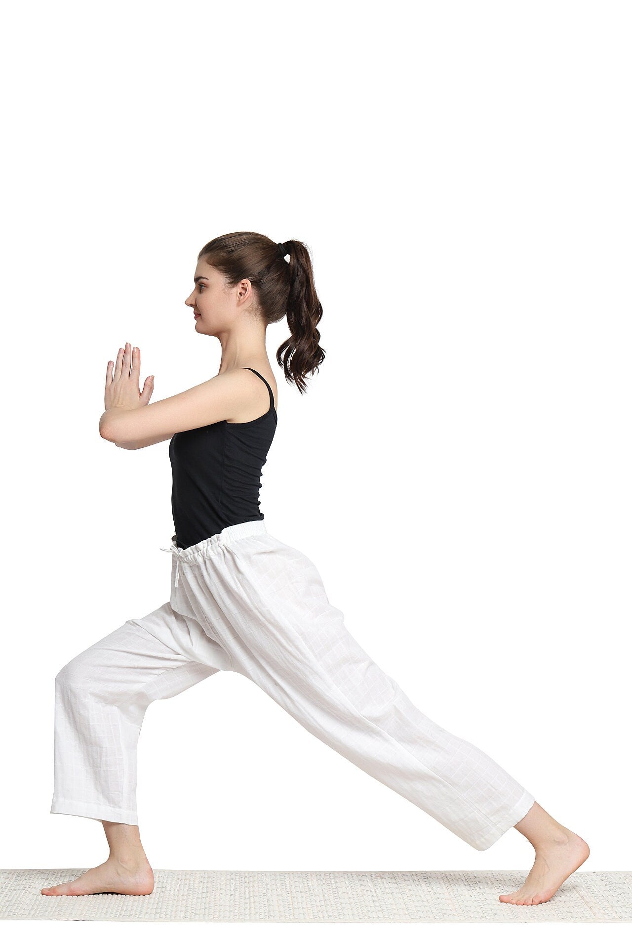 Custom Yoga Pants - Organic Cotton, Fitness Pants, Cotton Trousers, Unisex Yoga Pants, Boho Pants - Elastic Waist, Straight Cut