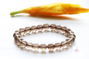 Smoky Quartz Bracelet/Jewelry, Elastic Crystal Bead (8mm) Healing Bracelet, Energy Healing /Chakra Balancing - Root Chakra Stone