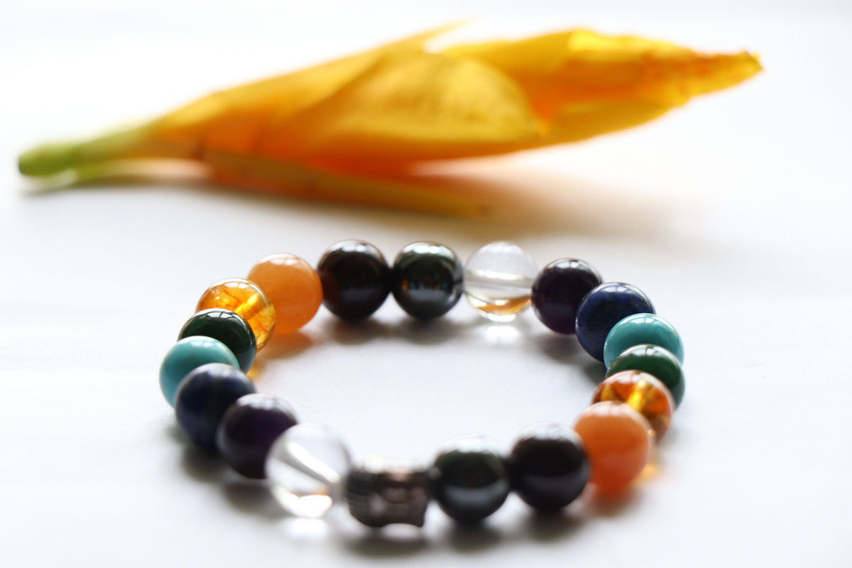 Buddha Chakra Bracelet, Yoga Bracelet, 7 Chakra Bracelet, Gemstone, Chakra Jewelry, Meditation Bracelet, Energy Bracelet, Healing Bracelet