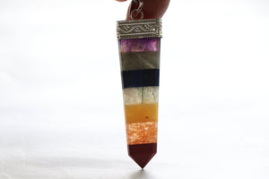 Chakra Pendant, Yoga Pendant, 7 Chakra Pendant, Gemstone, Chakra Jewelry, Meditation Pendant, Energy Pendant, Healing Pendant