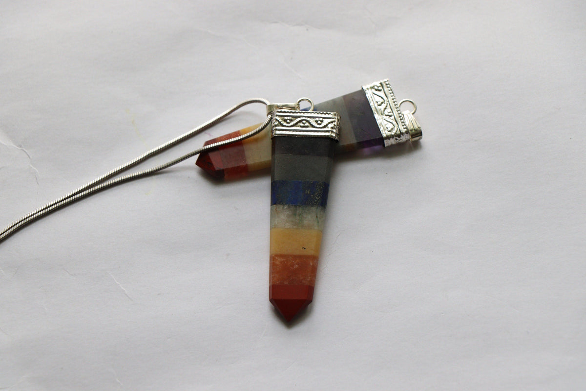 Chakra Pendant, Yoga Pendant, 7 Chakra Pendant, Gemstone, Chakra Jewelry, Meditation Pendant, Energy Pendant, Healing Pendant