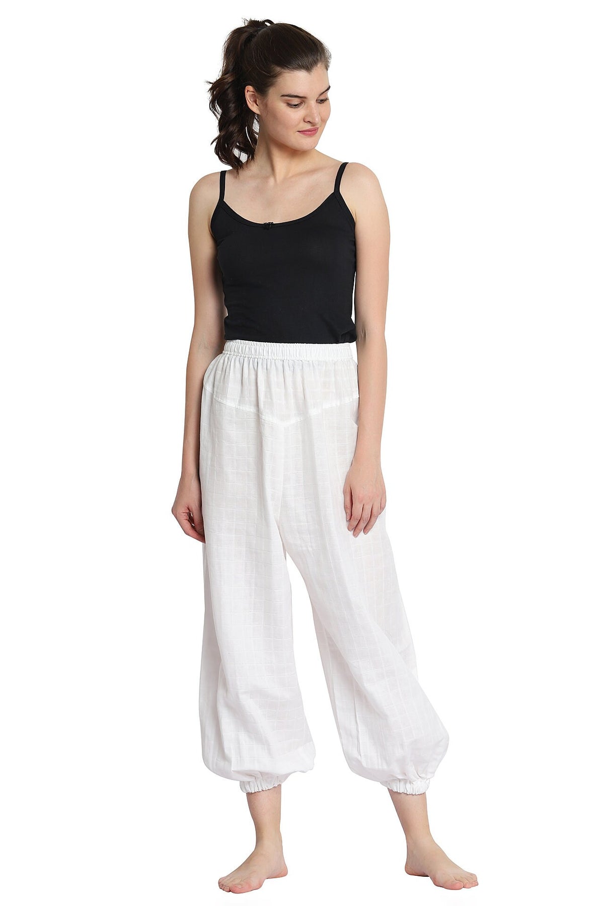 Custom Yoga Pants - Organic Cotton, Fitness Pants, Cotton Trousers, Unisex Yoga Pants, Boho Pants - Elastic Waist, Harem Style