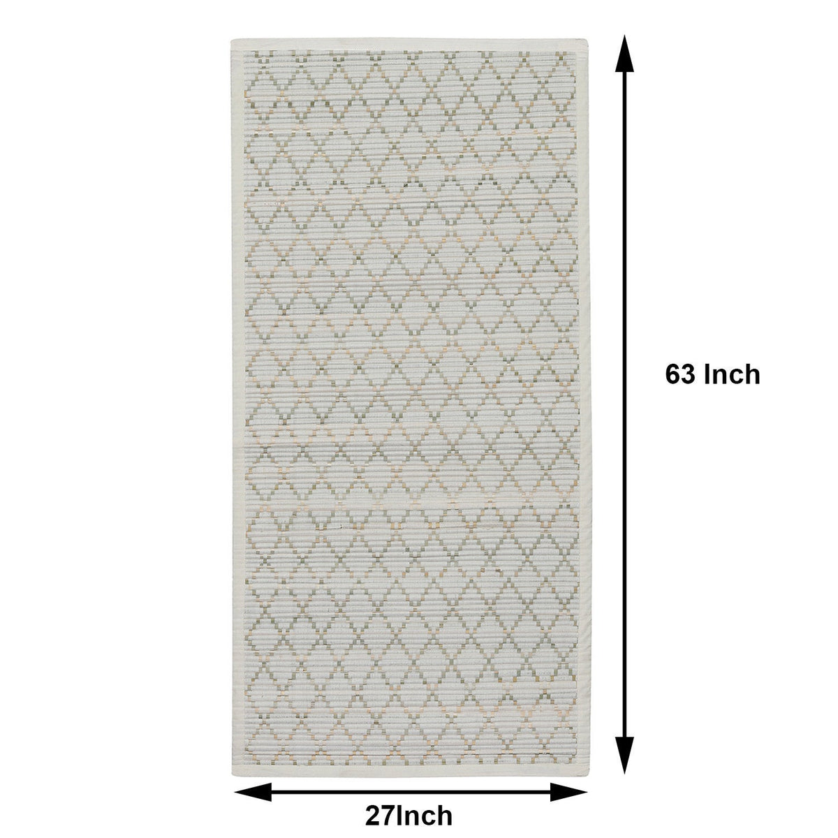 Premium Grass Fiber Mat for Yoga, Pilates, Fitness, and Meditation - Natural Color (Handwoven, anti-skid & firm grip) - Meas