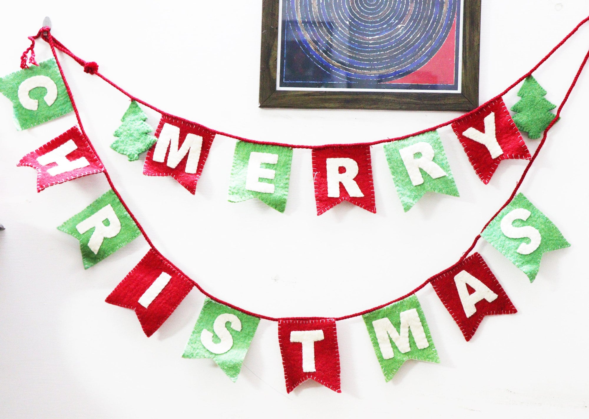 Merry Christmas Decorative Banner - Felt, Handmade - Christmas Decoration/Ornaments