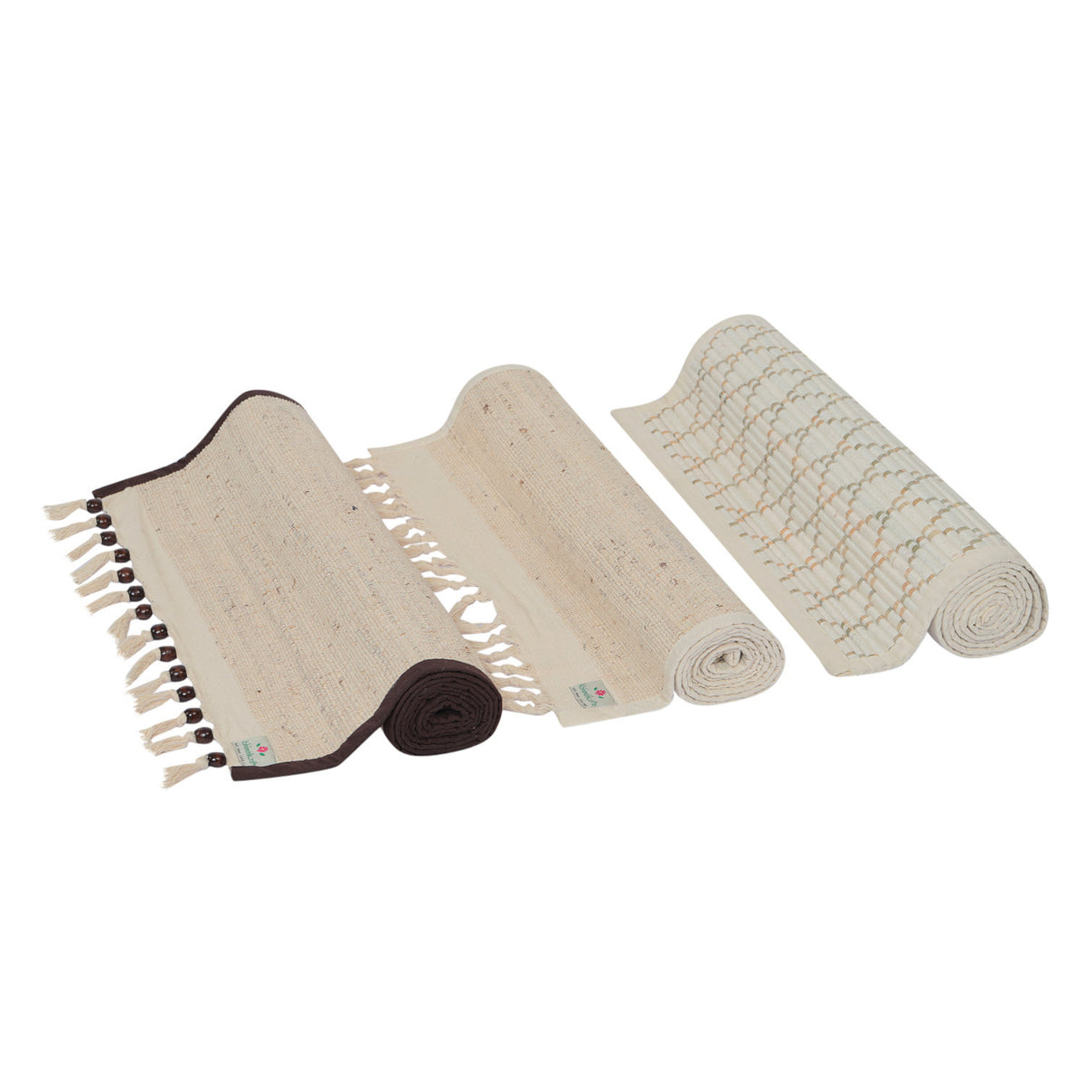 Premium Natural Fiber Mats for Yoga, Pilates, Fitness, and Meditation - (Handwoven, anti-skid & firm grip) - Options Available