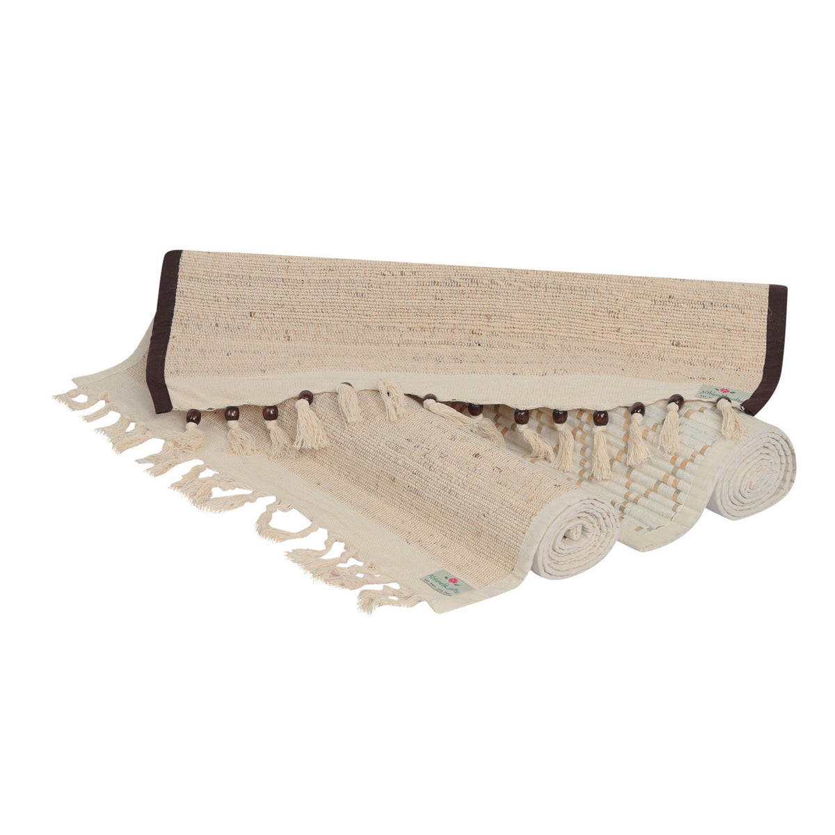 Premium Natural Fiber Mats for Yoga, Pilates, Fitness, and Meditation - (Handwoven, anti-skid & firm grip) - Options Available