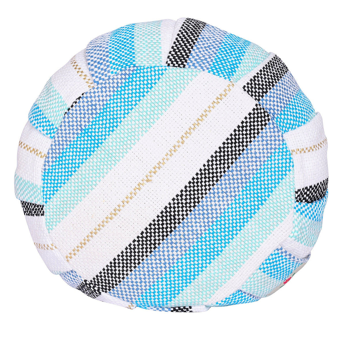 Yoga Meditation Cushion | Handwoven Handmade Round Zafu Pillow  |Zipped Cover |Washable| Portable - Sky Lark - Filling Options Available