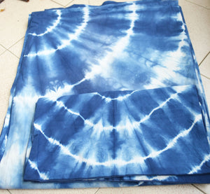 Bed-sheet/Bed-cover/Bed Linen - Hand block printed bed sheet (pure cotton) with pillow cases - King Size -Indigo Twirl