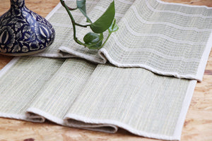 Handwoven Meditation Mat Made with Darbha 'Kusha' Grass Fiber  - Color Natural Green - Dharana