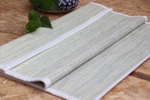 Handwoven Meditation Mat Made with Darbha 'Kusha' Grass Fiber  - Color Natural Green - Dharana