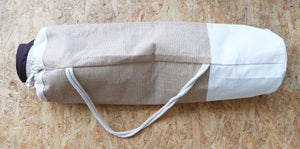 Yoga/Pilates/Exercise Bag - Yoga Strap Carrier - Yoga Mat Bag - Handcrafted Yoga Bag for Yoga lover/Yogi - Subtle Jute and Off White