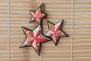 Stars Set - Christmas Ornaments, Christmas Baubles, Hanging Ornaments, Keepsake, Christmas Decoration, Handmade Paper Mache Christmas Gift