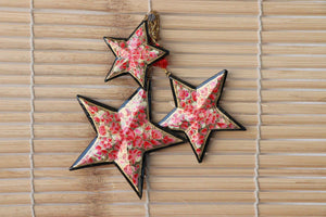Stars Set - Christmas Ornaments, Christmas Baubles, Hanging Ornaments, Keepsake, Christmas Decoration, Handmade Paper Mache Christmas Gift