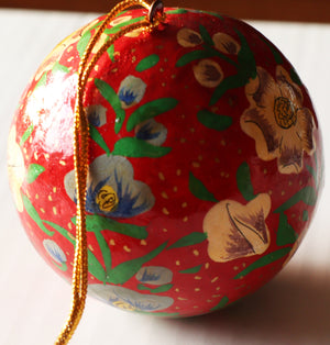 Balls Set - Christmas Ornaments, Christmas Baubles, Hanging Ornaments, Keepsake, Christmas Decoration, Handmade Paper Mache Christmas Gift