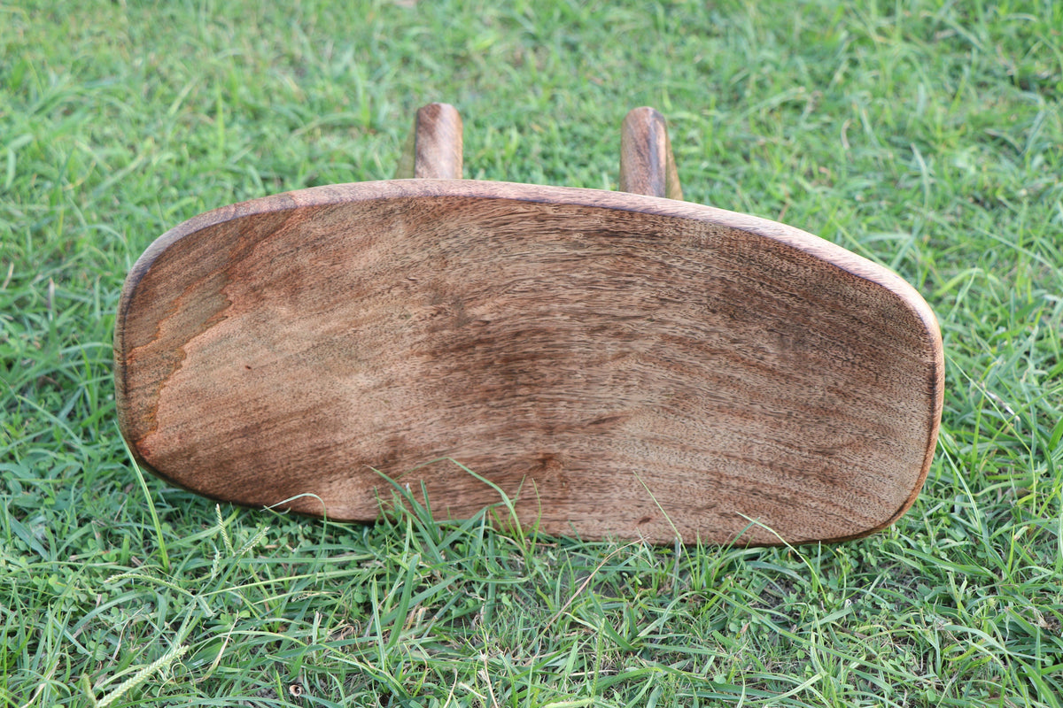 Handcrafted Mango Wood Foldable & Portable Meditation Bench - Wooden Kneeling Ergonomic Meditation Bench/Low Seat Meditation