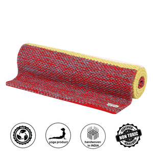 Super Thick Cotton Handwoven Anti Skid Mat for Hot Yoga and Fitness - Comfort for Knees