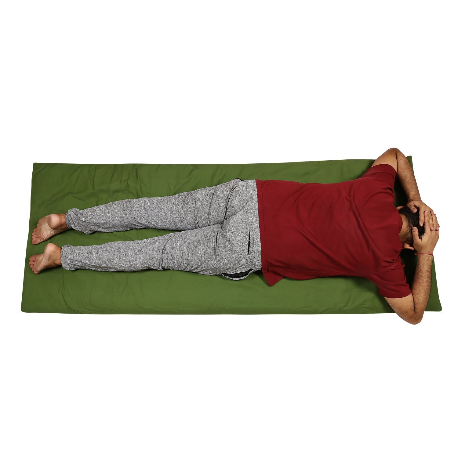 Shikibuton, Futon Meditation Mat - Kapok Filled - Removable Cotton Cover - Made in India - Colors Available