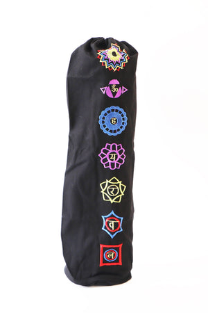 Yoga/Pilates/Exercise Bag - Yoga Strap Carrier - Yoga Mat Bag - Embroidered Seven Chakra Yoga Bag for Yoga lover/Yogi