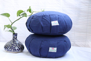 Round Zafu Yoga Pillow |Zipped Cover |Washable| Portable - Filling Options Available - Large Size